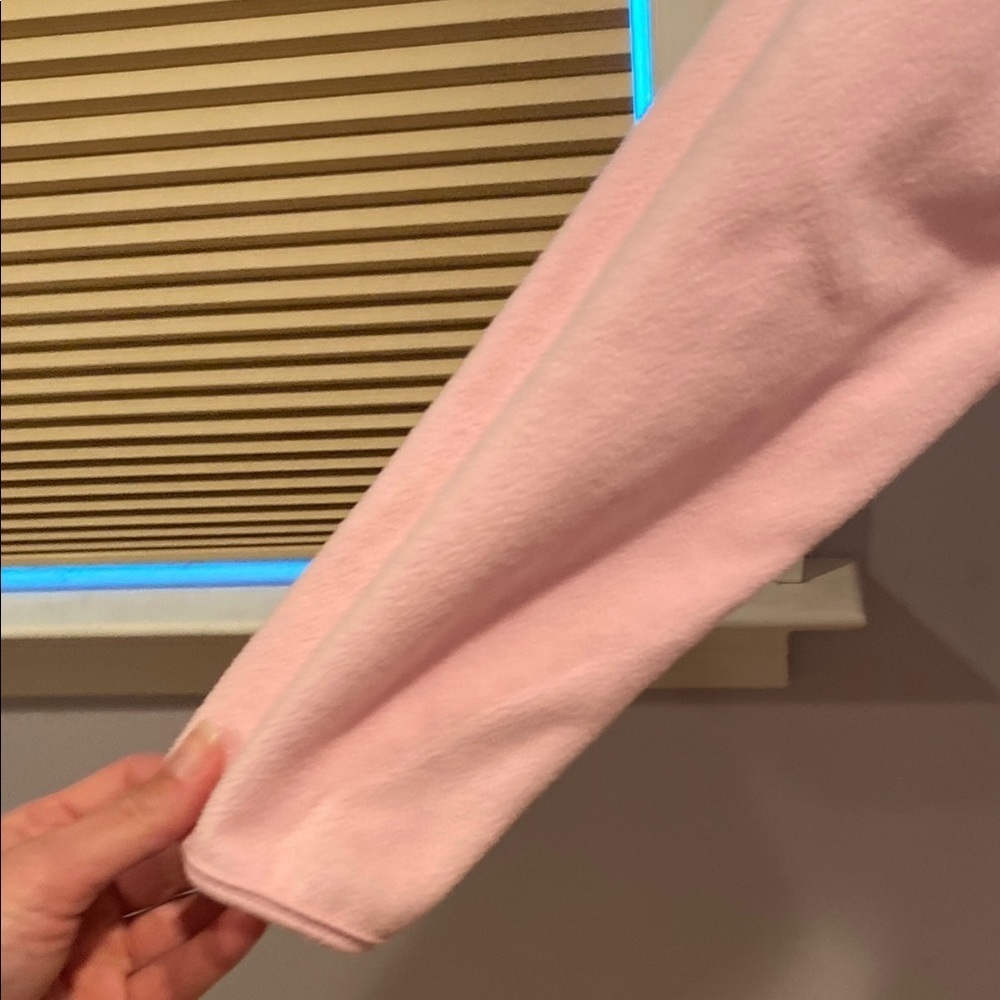 Pink Kids Quarter-Zip Fleece Pullover - Picture 4 of 8